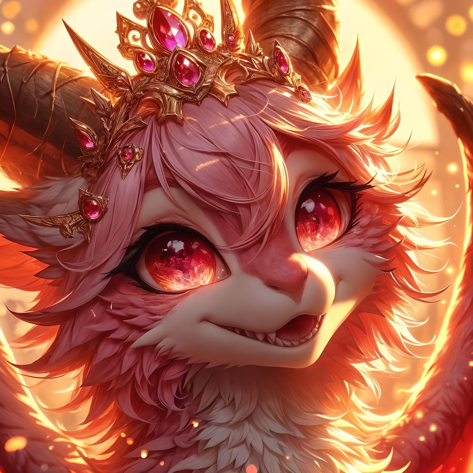 Rose Gold Dragon Princess