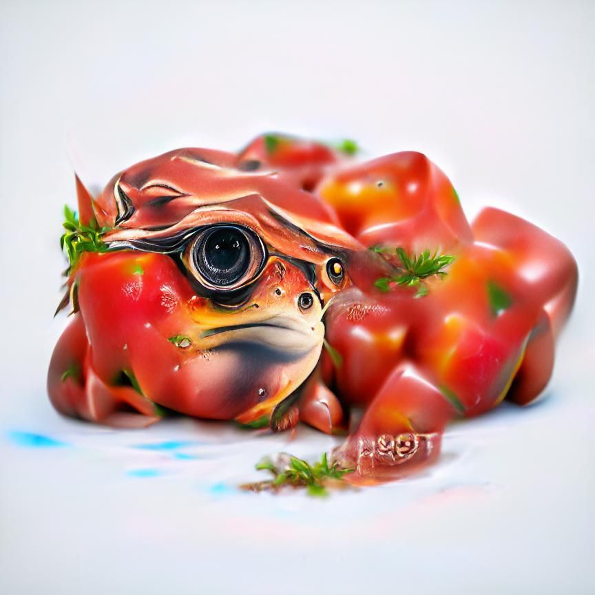 Tomato Frog - AI Generated Artwork - NightCafe Creator