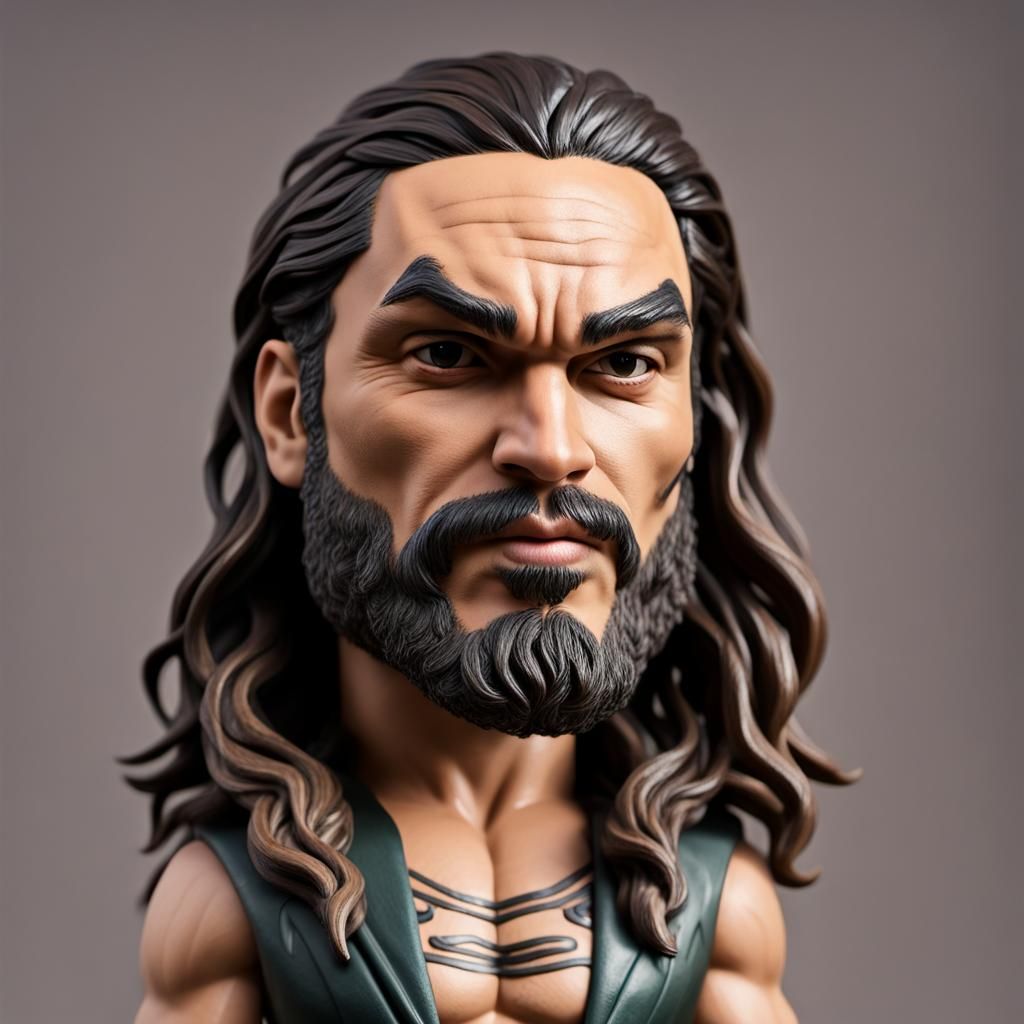 Bobble-head doll of Jason Momoa in his role as Kahl Drogo