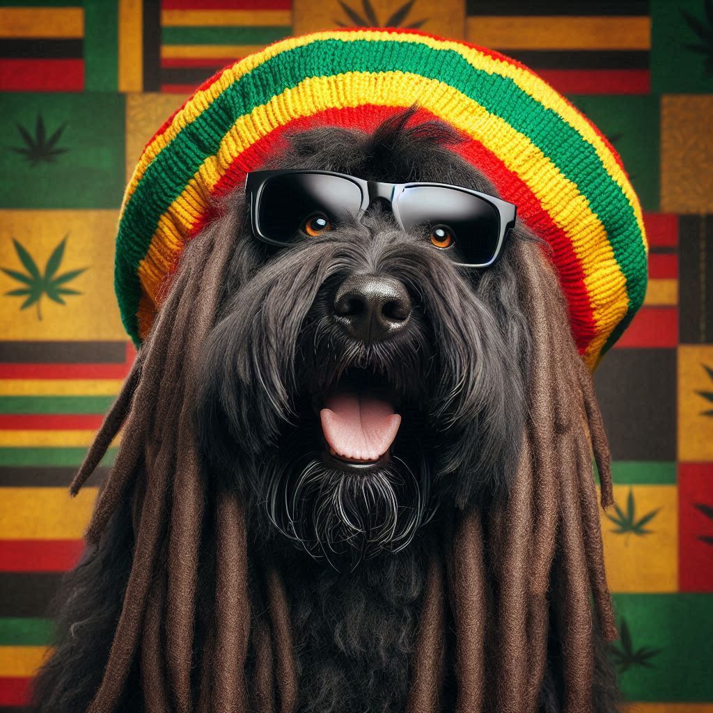Rasta reggae dog.