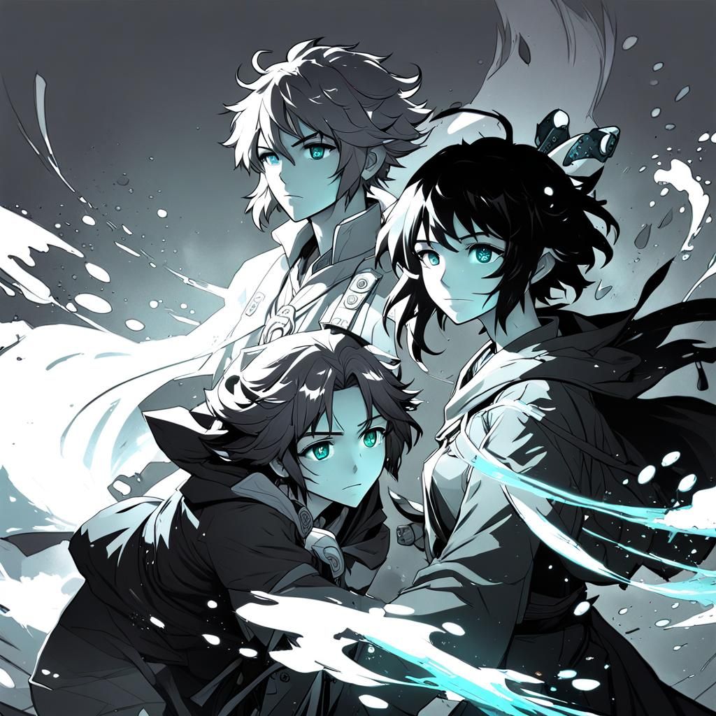 Anime Friends in Ghibli Style Concept Art