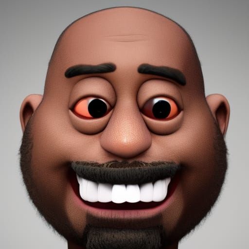 Kanye as a scary muppet