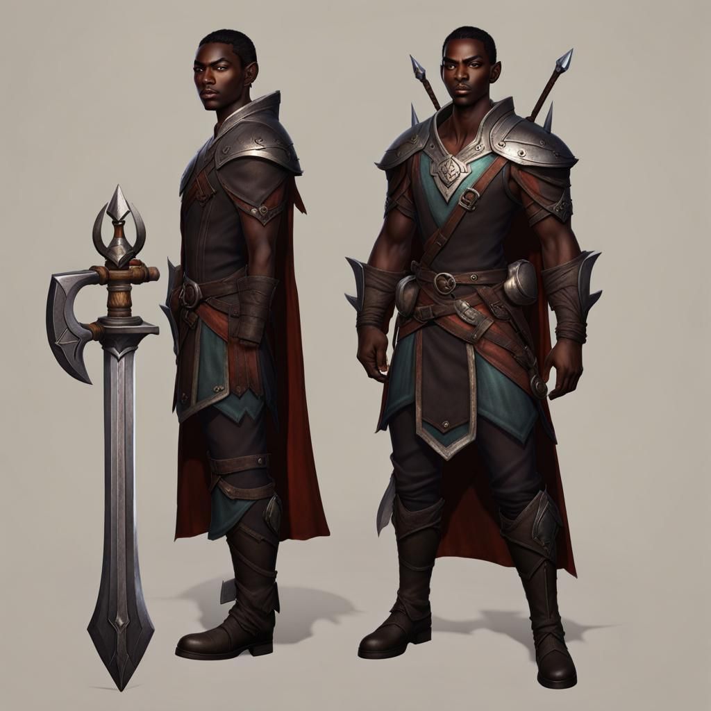 darkskin blacksmith elf male - AI Generated Artwork - NightCafe Creator