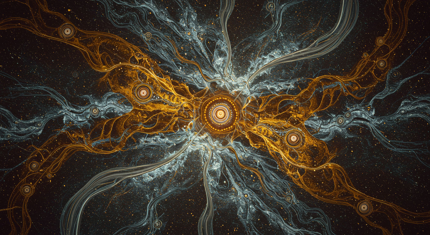 Star Cluster Batik on Linen