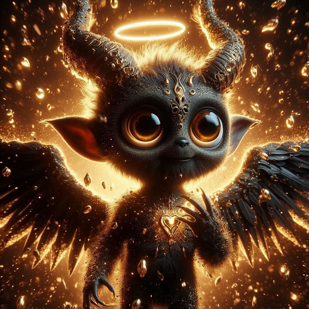 Adorable lil angel demon