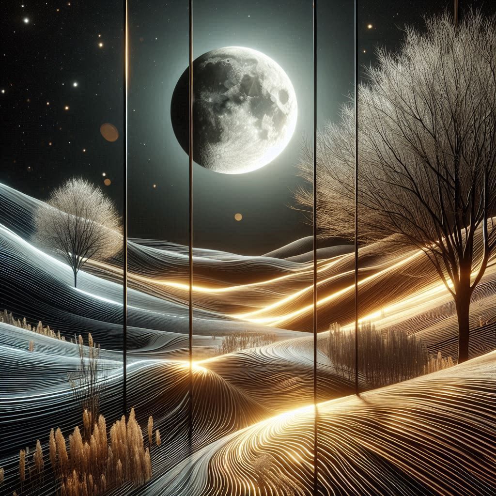 Artistic Midnight Landscape