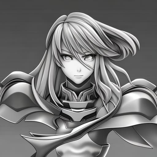 Stress relieve 3D anime coloring page, black and white, sketches , high  contrast, ultra detailed, ultra quality, CGSociety Hyperrealistic, s... -  AI Generated Artwork - NightCafe Creator