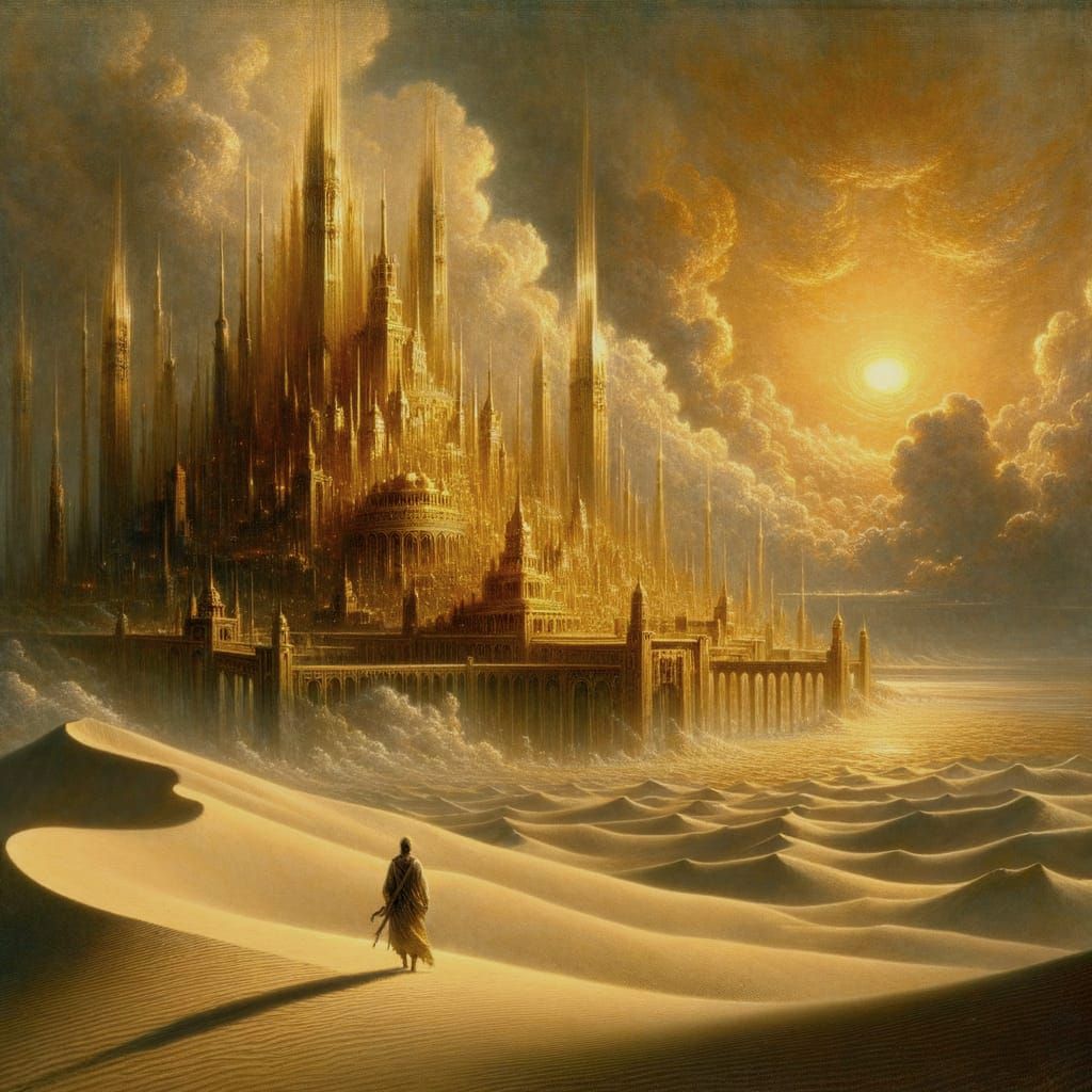 City of the Golden Dunes  by @The Enspiritor