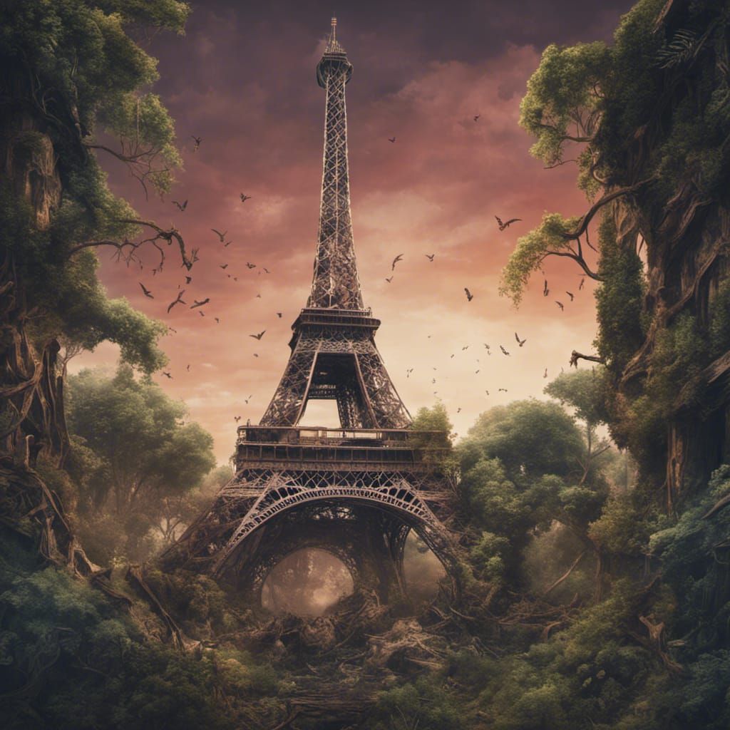 Post-Apocalyptic Eiffel Tower  by @Fritholf