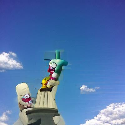 The world's largest marble statue of Krusty the Clown being ...