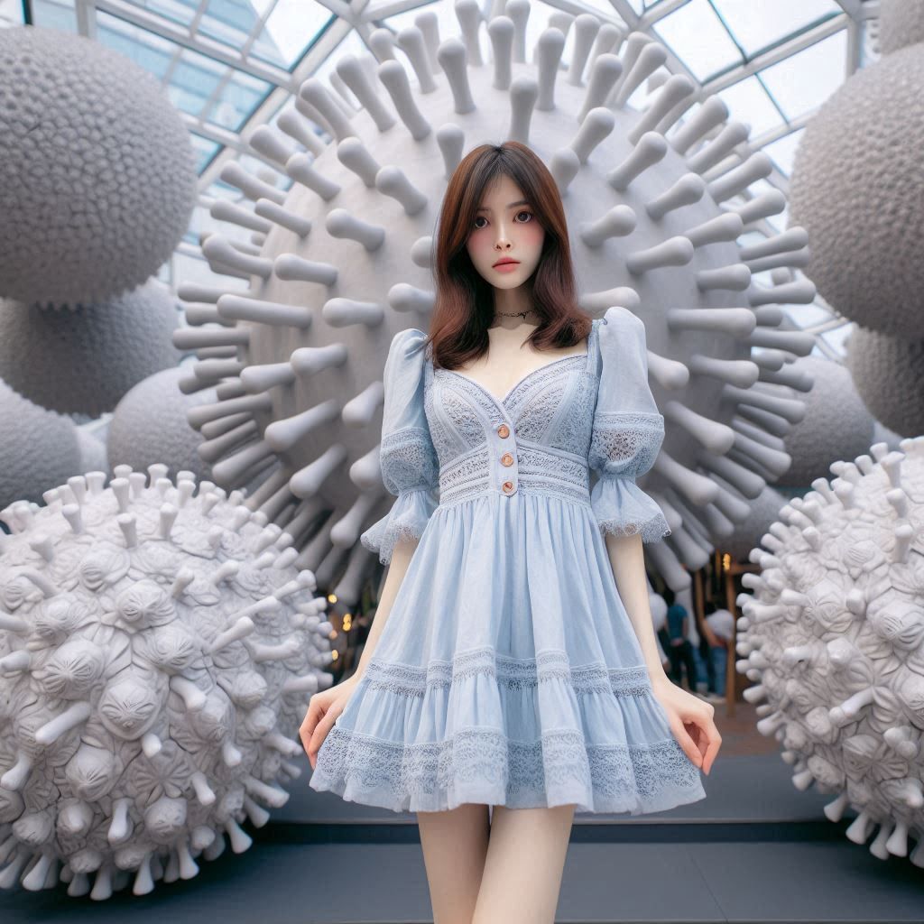 Girl and giant virus