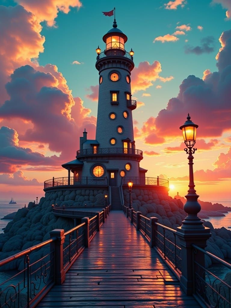 <lora:Alienesque Flux:1.0> lighthouse test