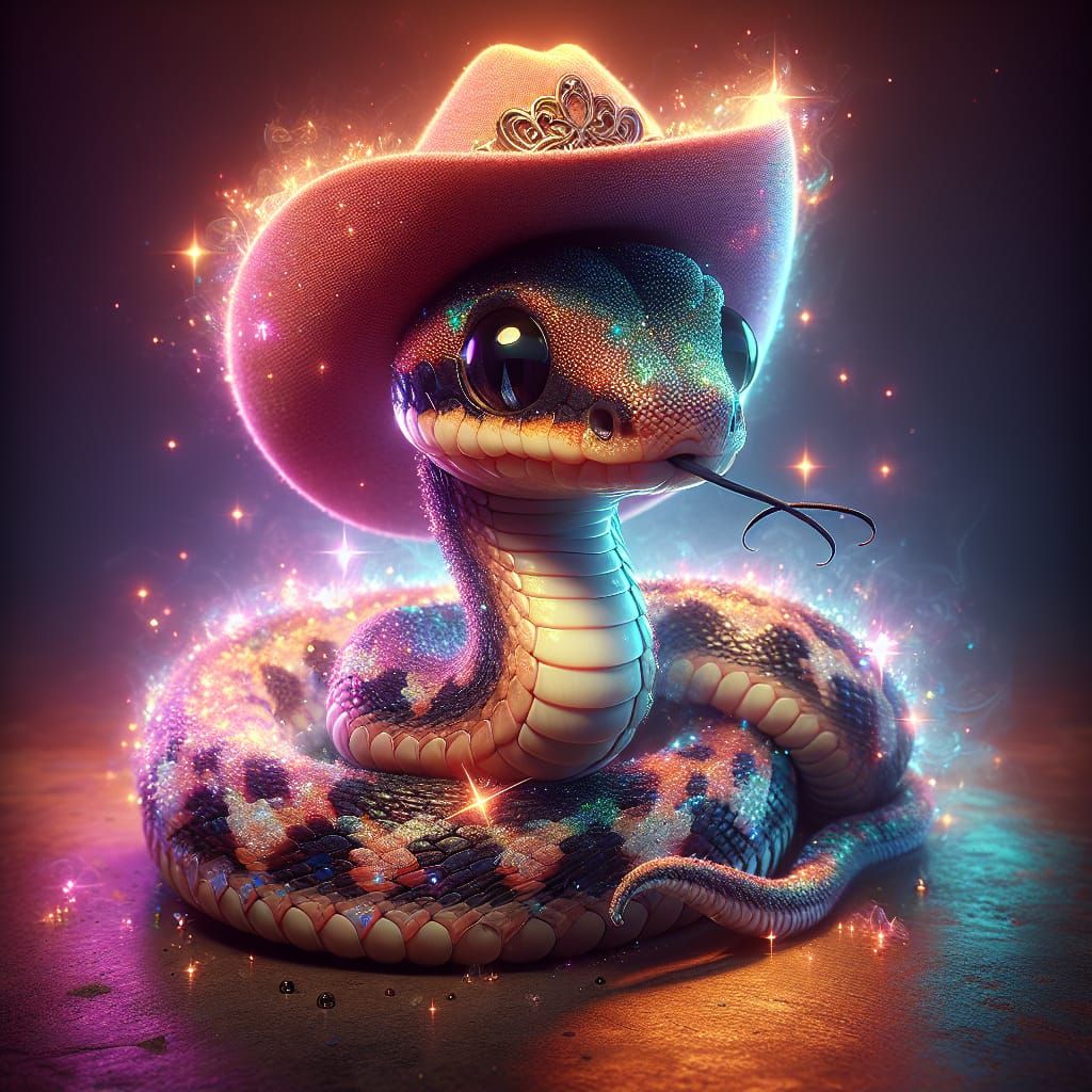 Cowgirl Snake - AI Generated Artwork - NightCafe Creator