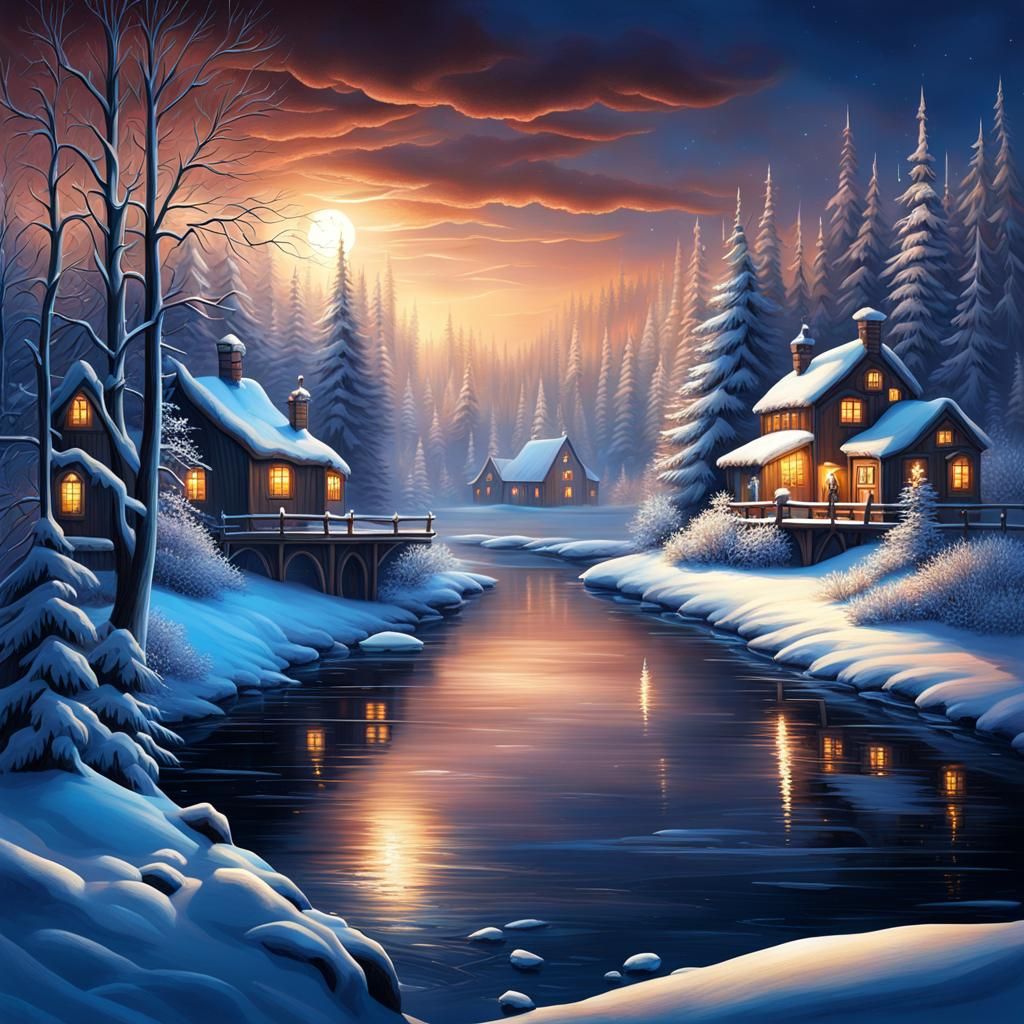 Winter riverscape