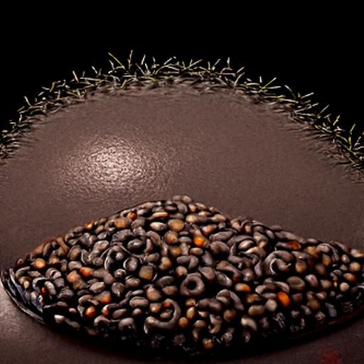 swollen chia seeds running for their lives 8K 3D hyperrealism AI