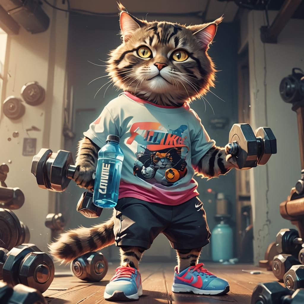 Cool Cat Workout: Fantasy Concept Art