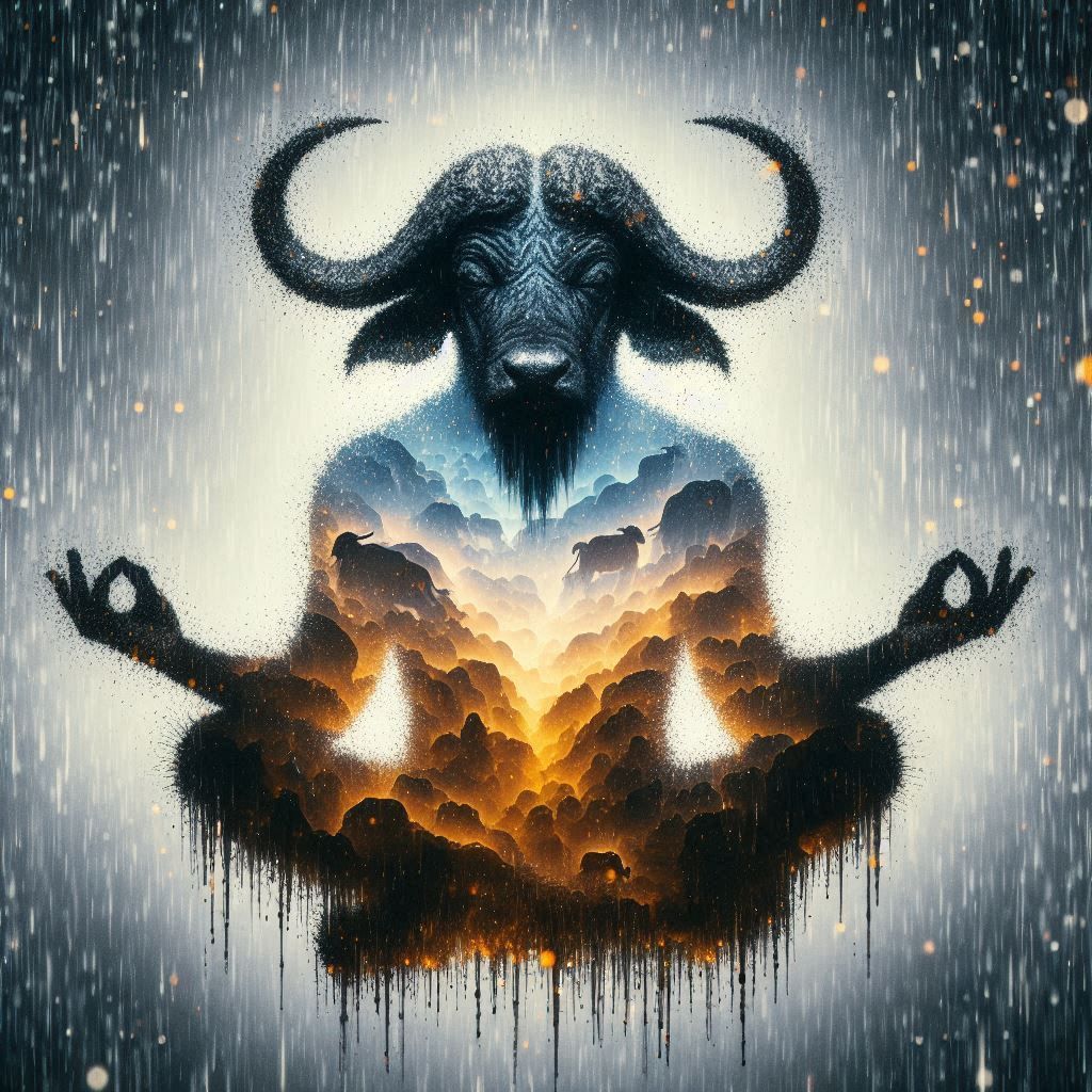 double exposure beautiful fantasy DALL-E 3 portrait landscape..