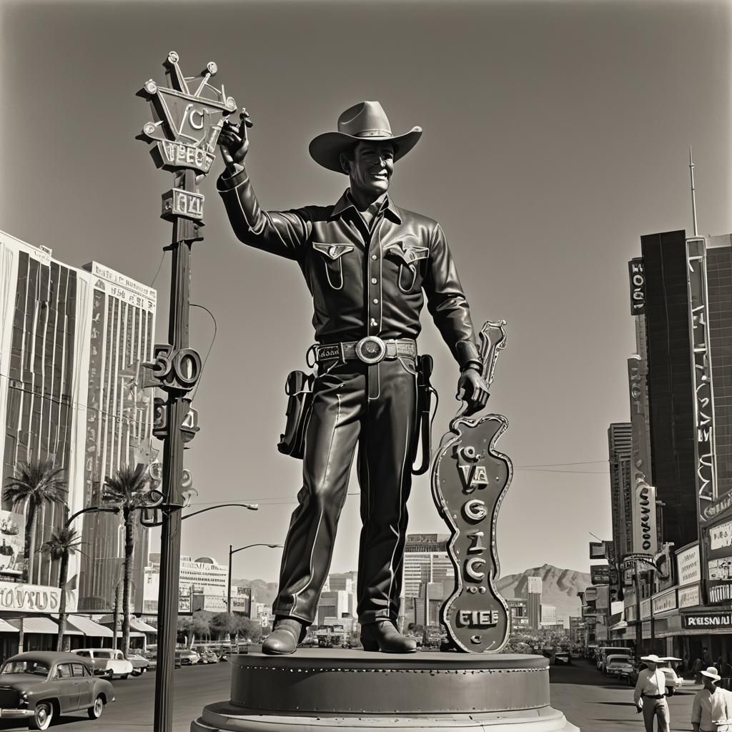 The 90-foot-tall cowboy Vegas Vic