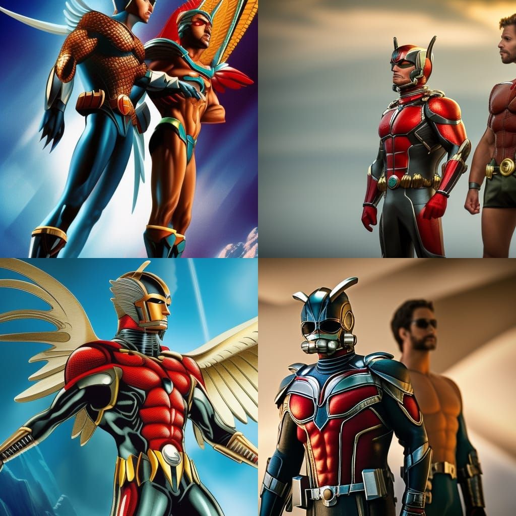 Hawkman and Antman in Atlantis