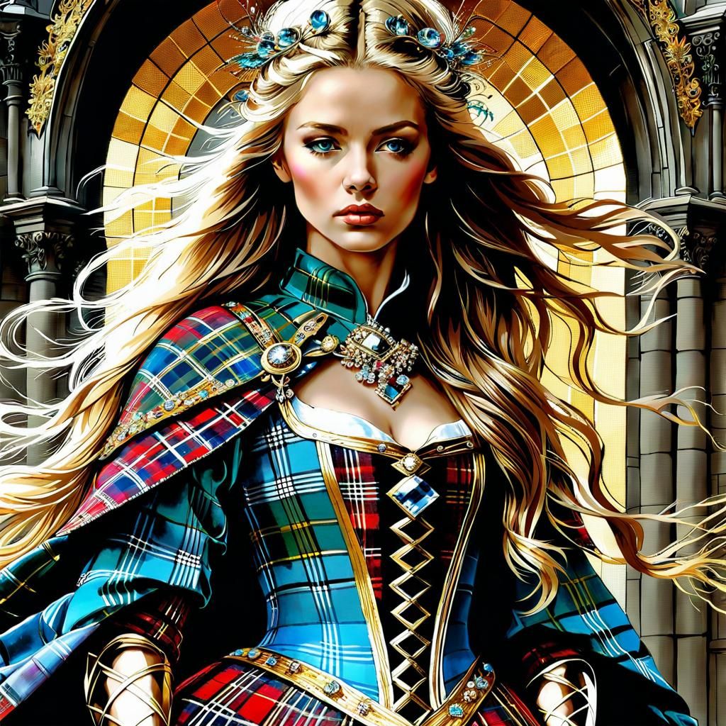 Beauty in plaid tartan pattern  by @Coco Lasticot