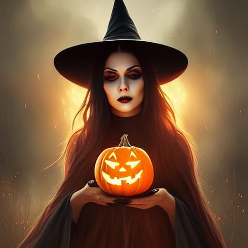 Witch celebrate Halloween