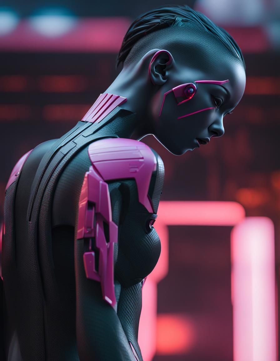 Female Synthetic Android /Cyberpunk - AI Generated Artwork - NightCafe ...