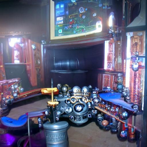 Steampunk Gamer Room