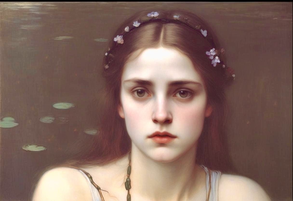 Portrait in the style of Waterhouse