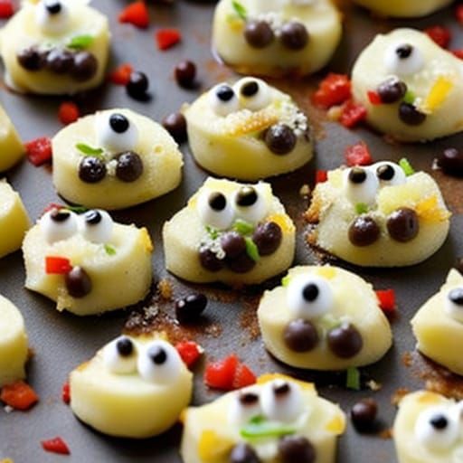 Halloween Party Idea: Gnocchi Monsters with olive bits