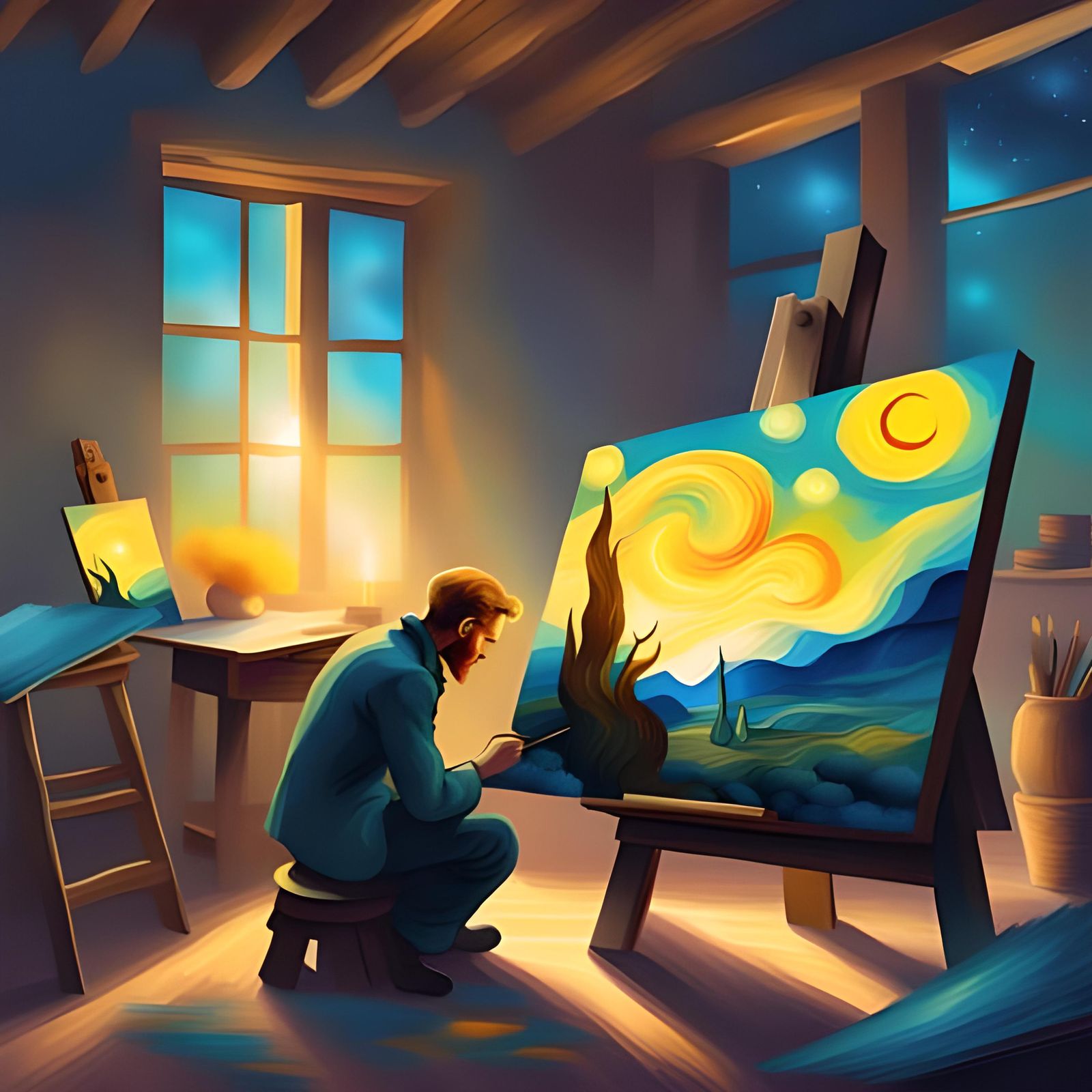 Van Gogh painting The Starry Night