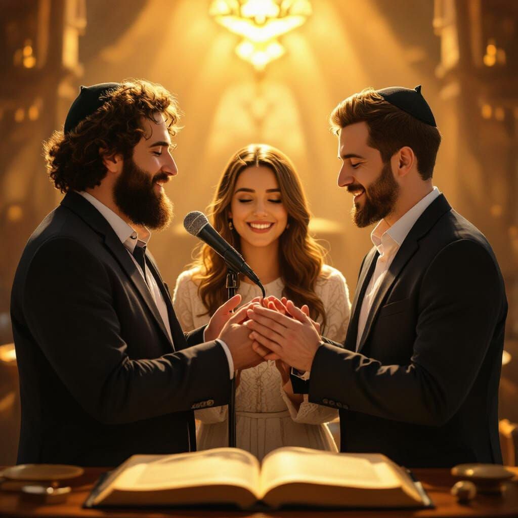 Singers Receive Blessing in Warm Golden Lighting