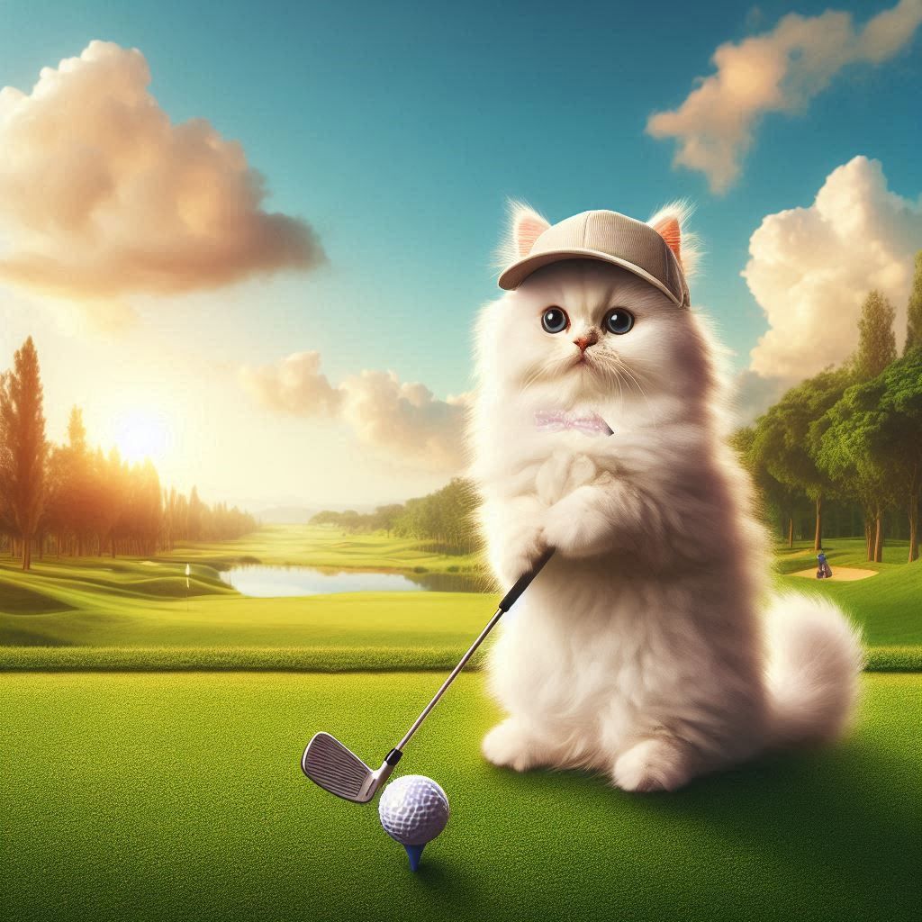 Purrrrfessional Golfer