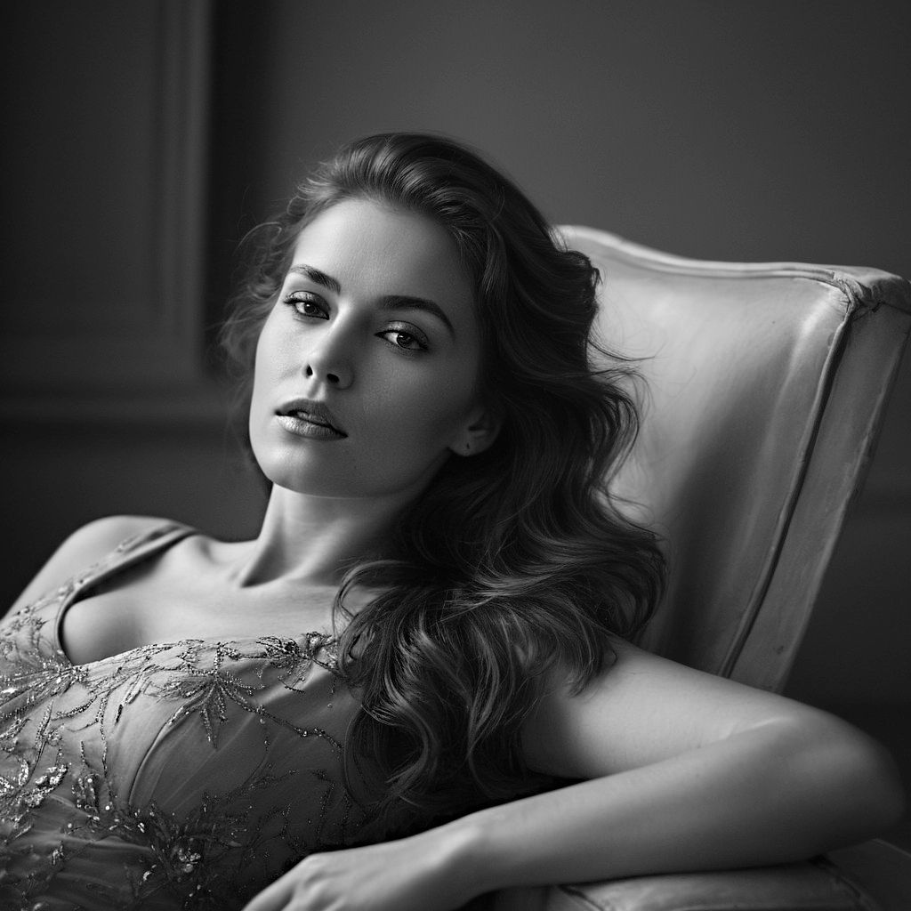 A cinematic black-and-white image