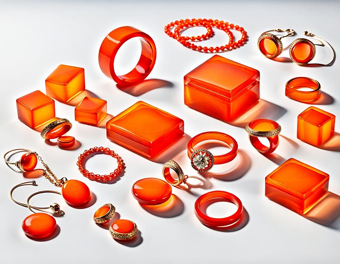Jewellery Box # 18 - Acryl, orange