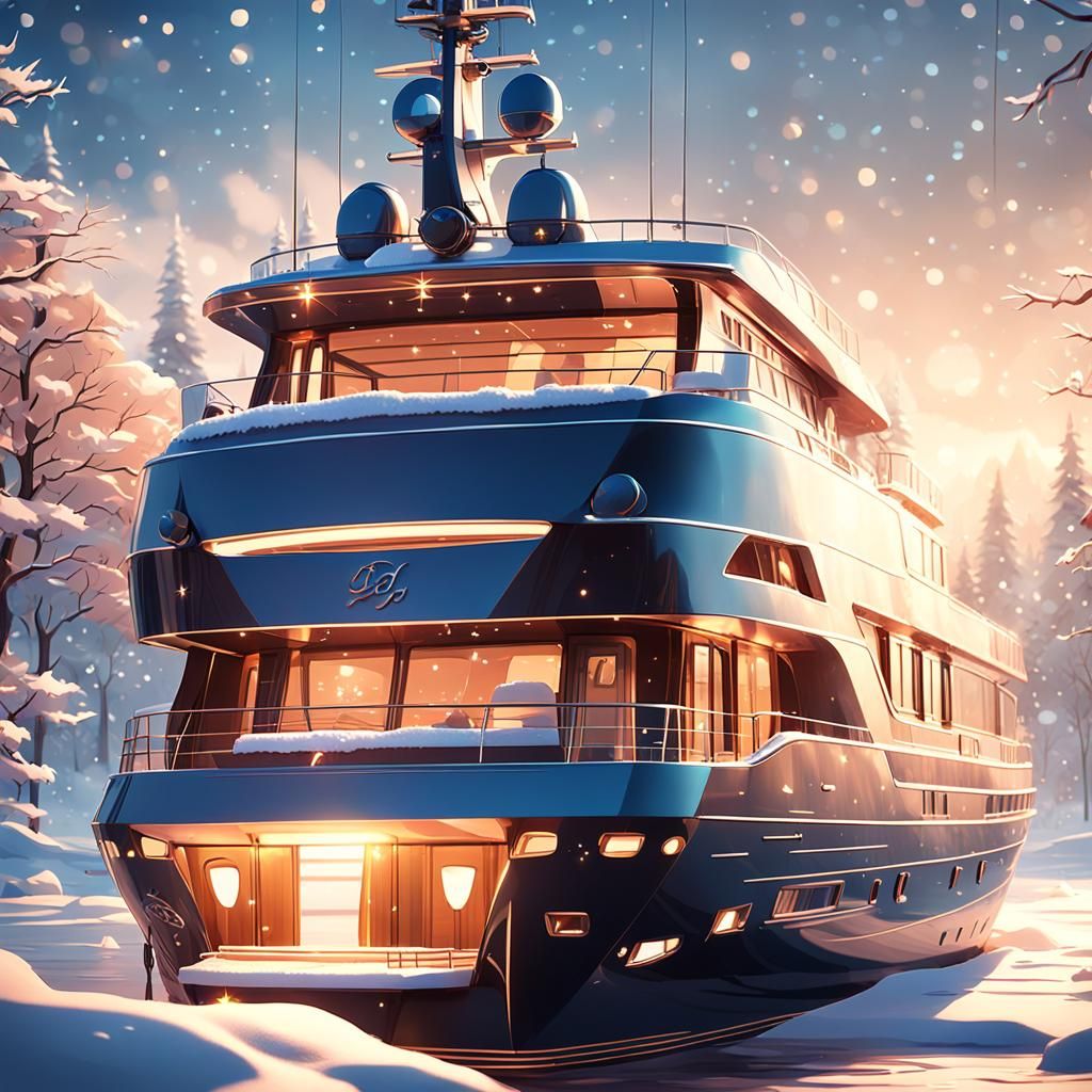 Un yate en la nieve