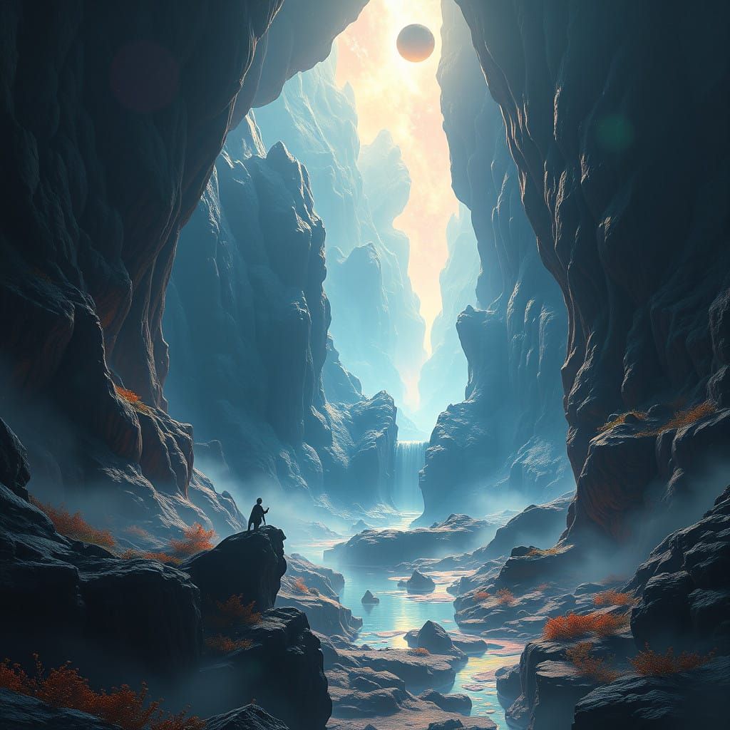 Mystical Realm in Vibrant, Dreamlike Colors