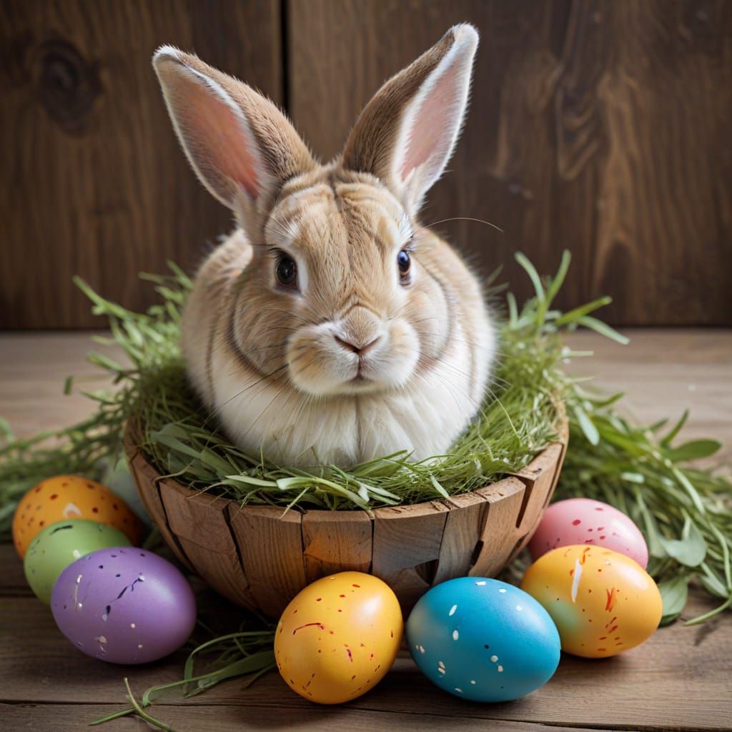 Easter egg laying Bunny  by @Neelix