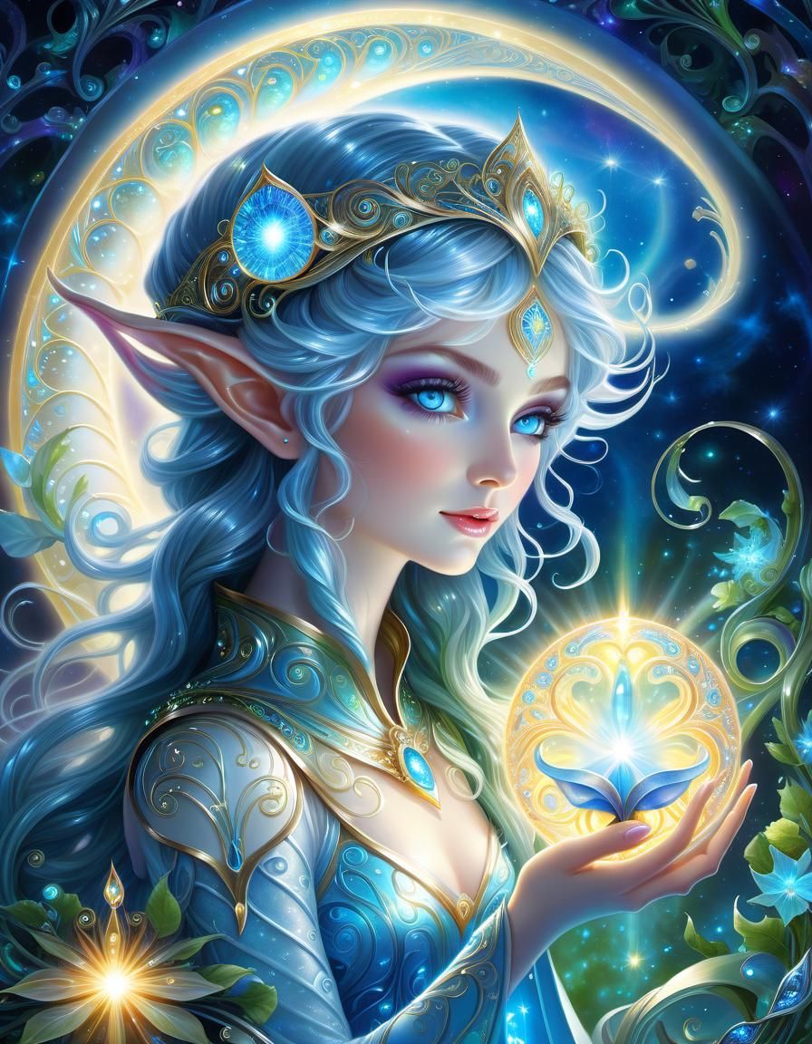 Magical Elf Portrait - AI Generated Artwork - NightCafe Creator