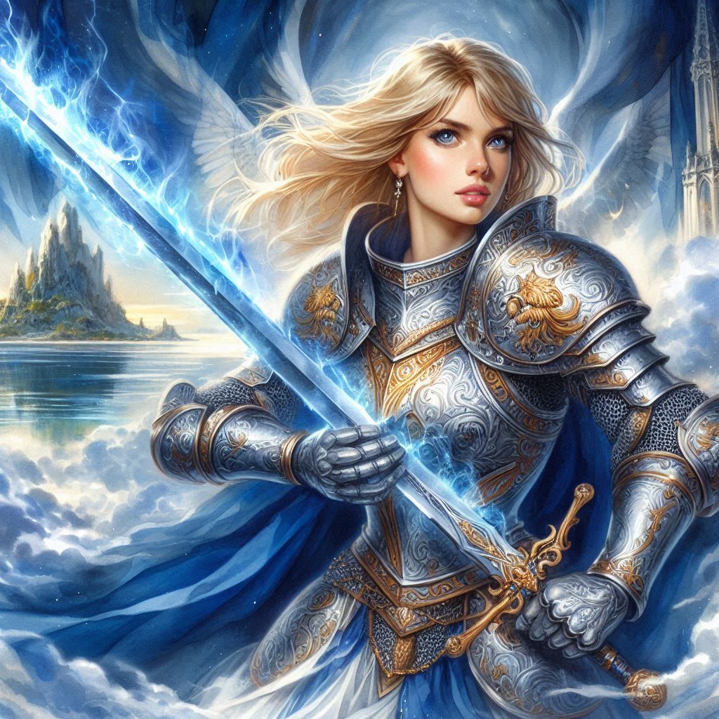 King Arthur as lady by DALL-E 3