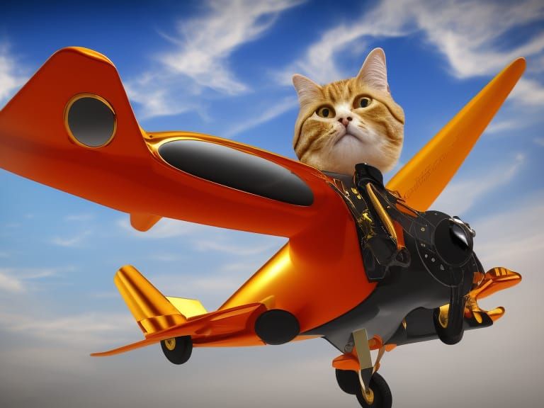 Howard Aviator Cat - AI Generated Artwork - NightCafe Creator