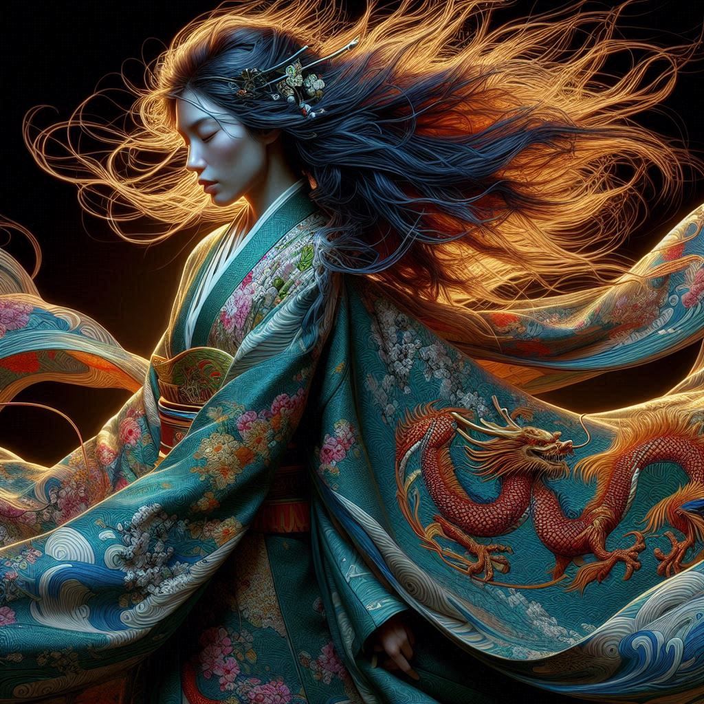 Good Luck Dragon Kimono