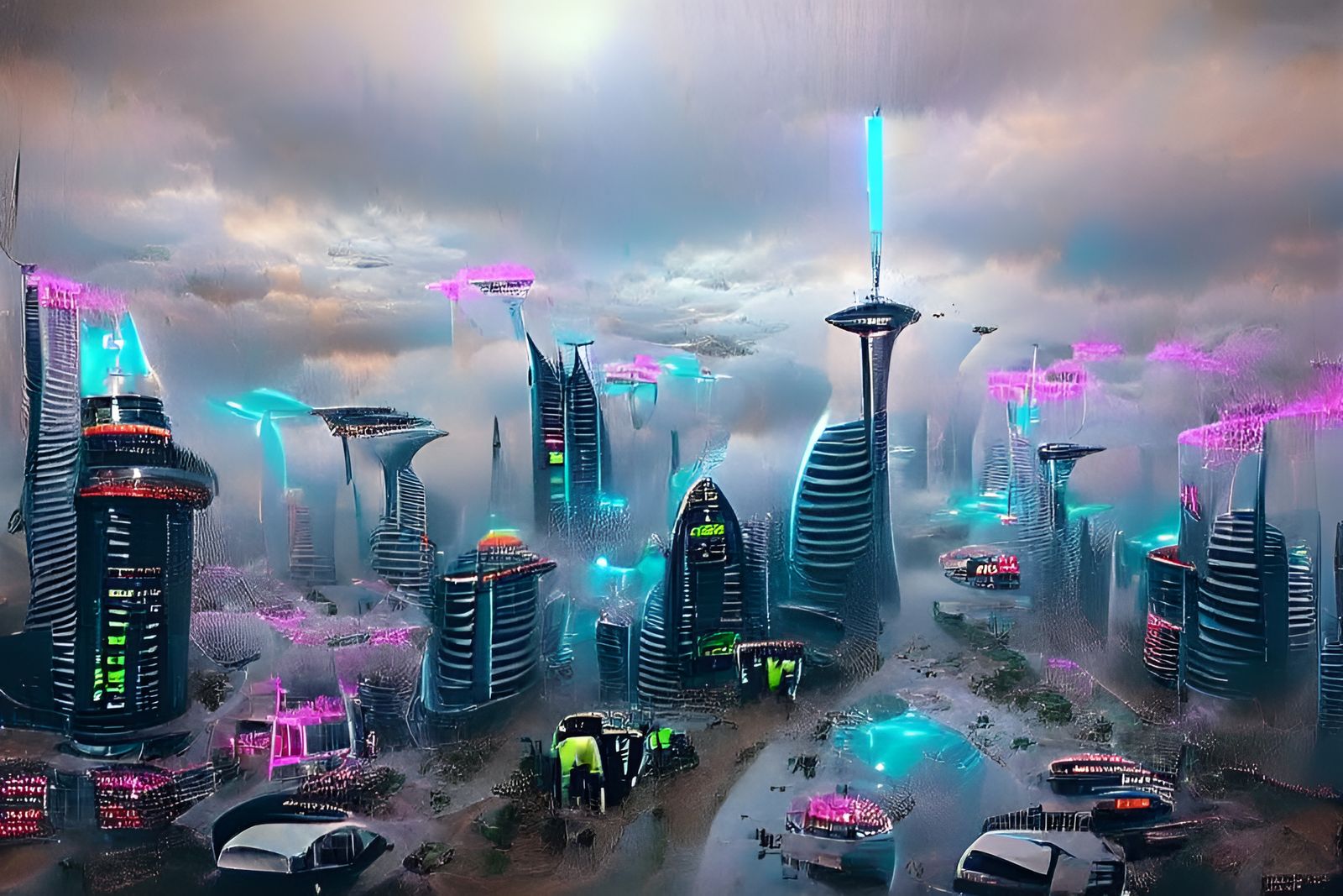 Future city in 3012