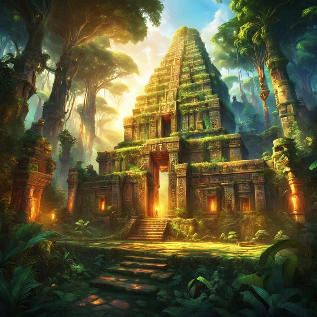 Ancient Radiant Temple  by @zephyrael
