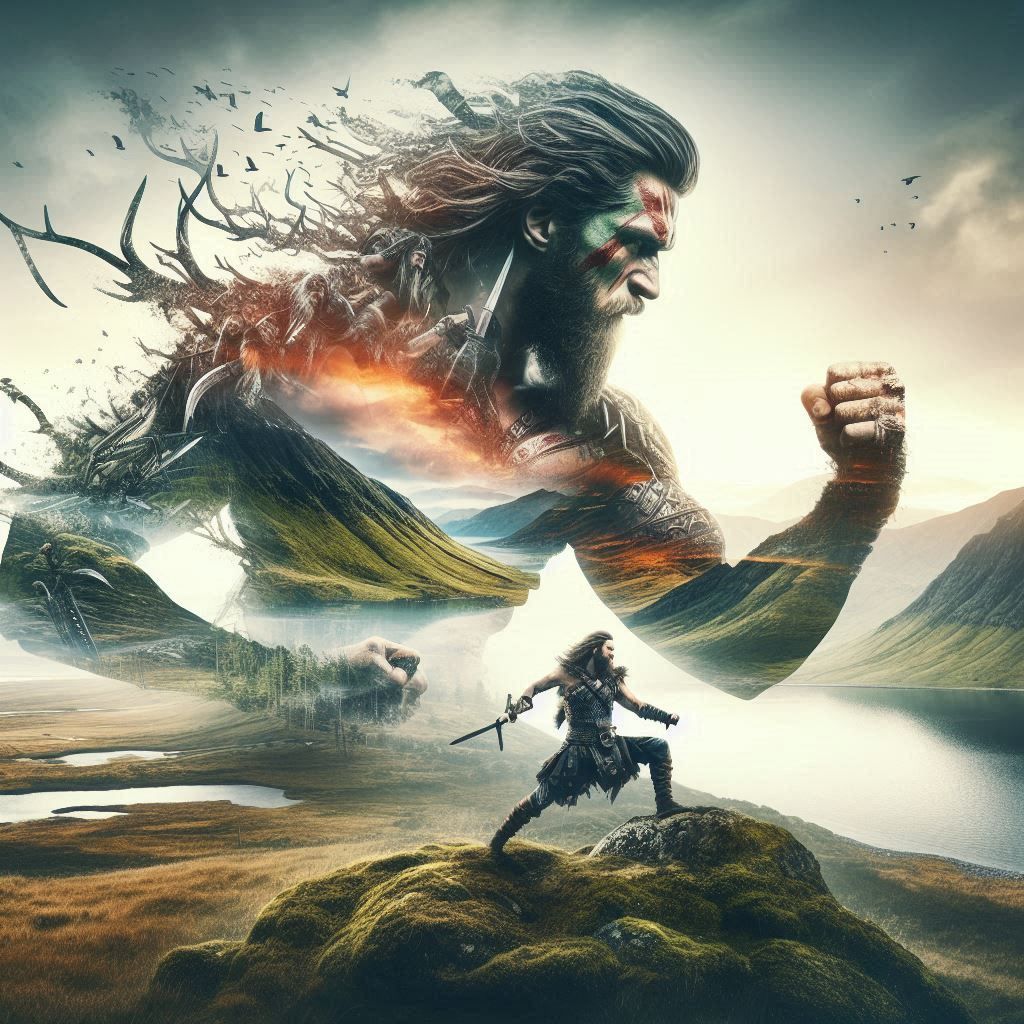 double exposure beautiful fantasy portrait landscape..