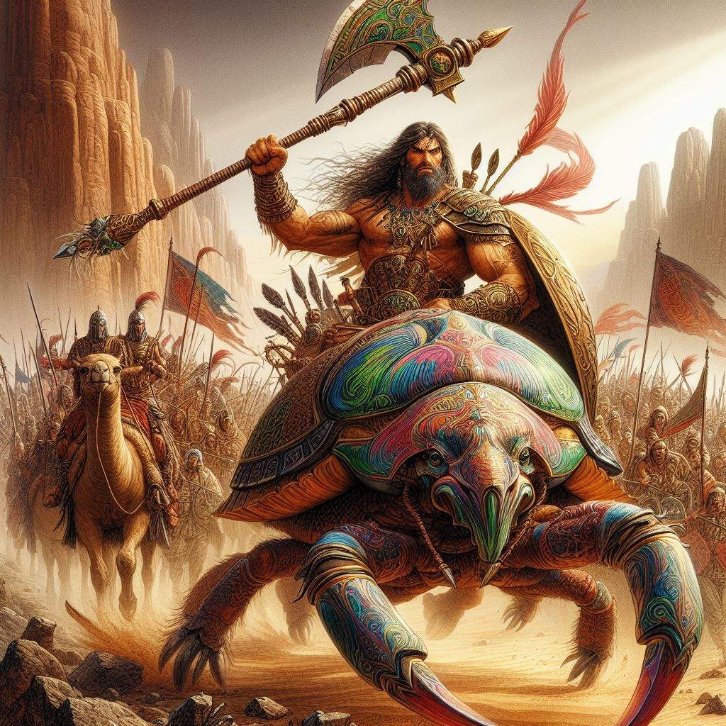 Barbarian army defends the Desert