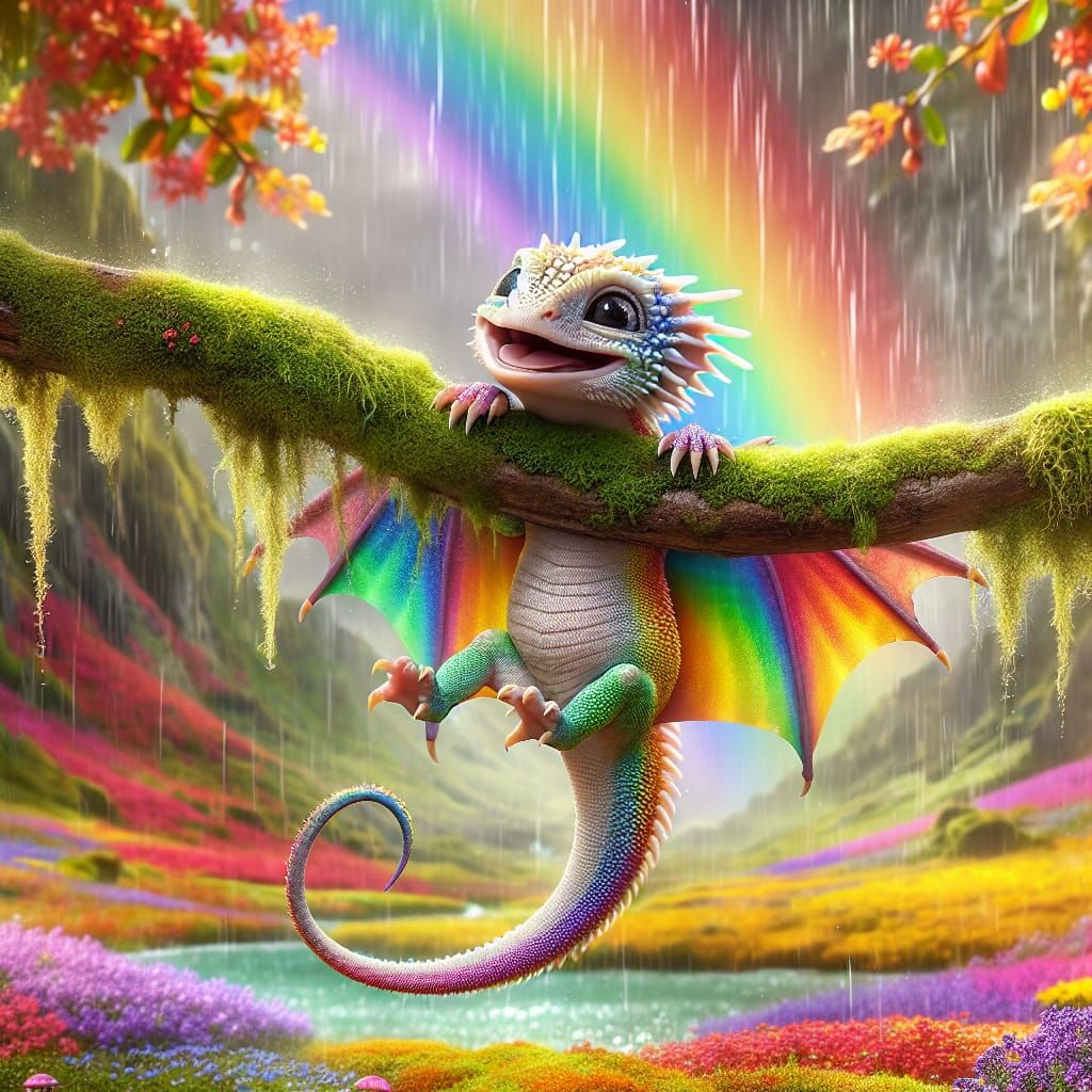 Playful Baby Dragon  by @Rosie