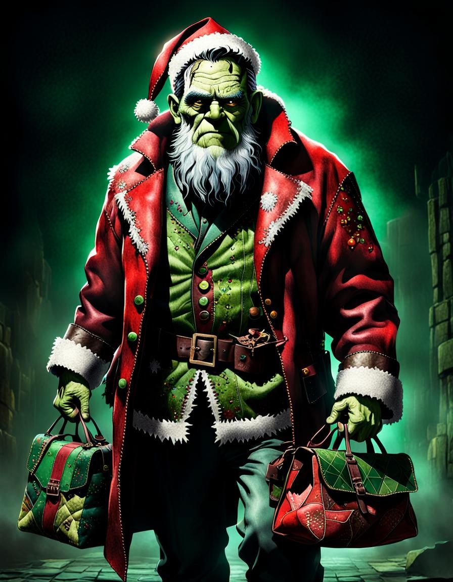 Santa Claus Frankenstein  by @Katarzyna S-J