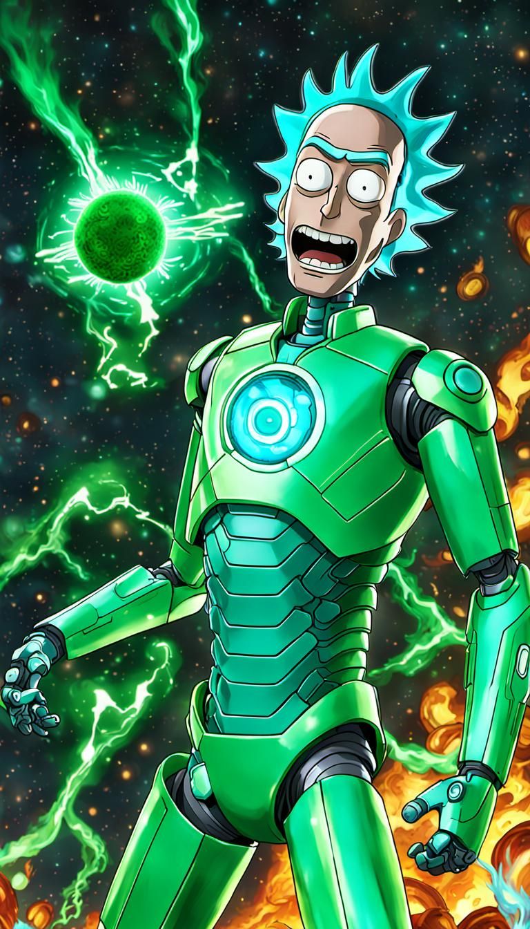 Morty, look! I-I-I’m Iron Rick, Morty! Iron RICKKKKK!!!