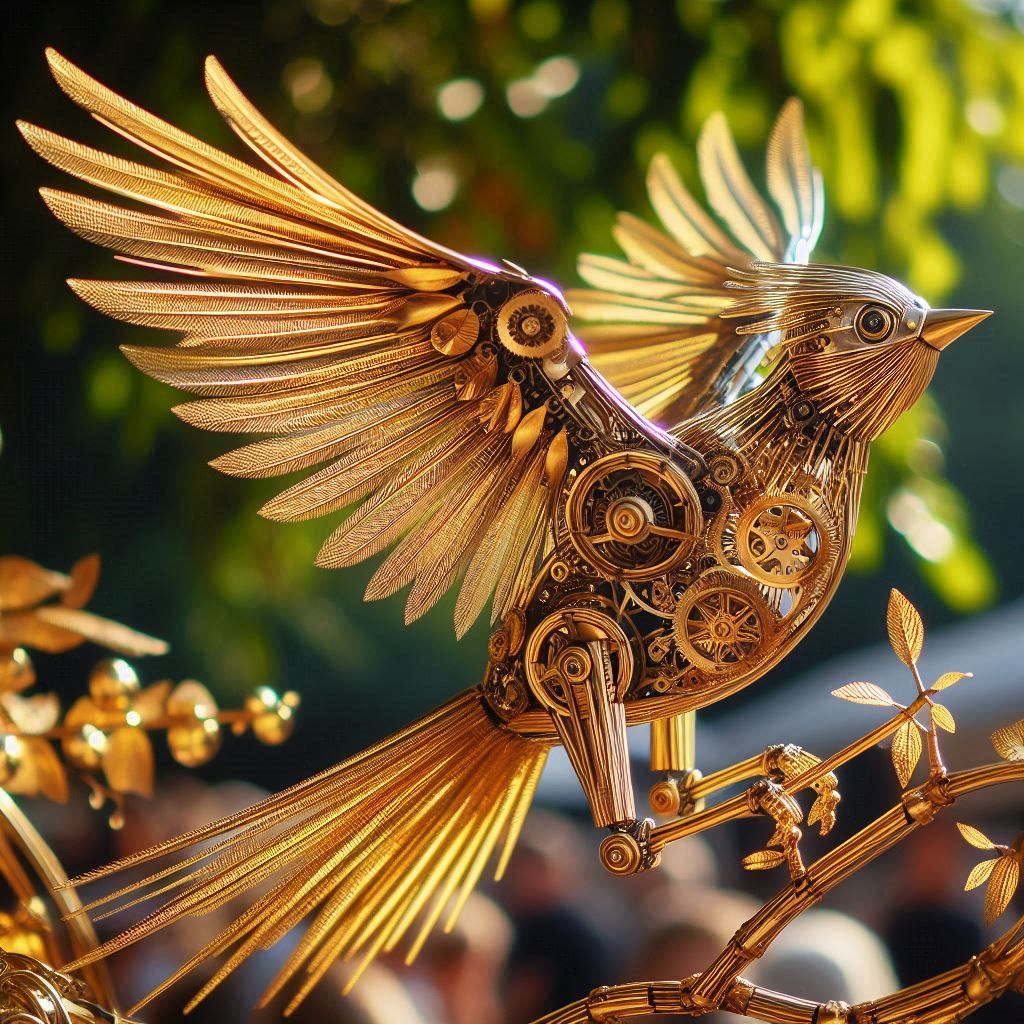 Golden Mechanical Bird