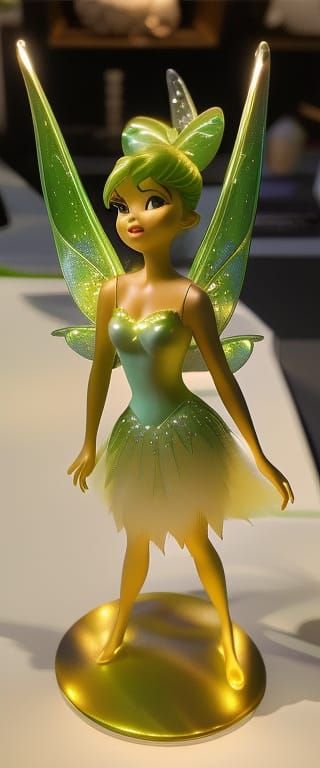 Tinkerbell Glowing In Forest Background Insanely HyperRealis...